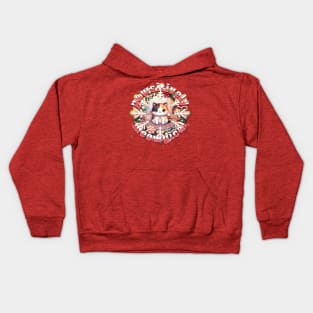 Meowy Catmus Wreath Pawsitively Meowgical 5C3 Kids Hoodie